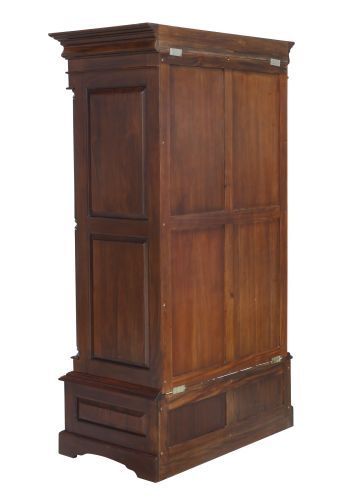 MB09 Шкаф платяной двустворчатый из массива дерева, темный орех 195*60*110 см фото 7