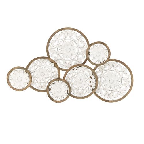 Декор настенный CIRCLES из дерева 110*7*68 см