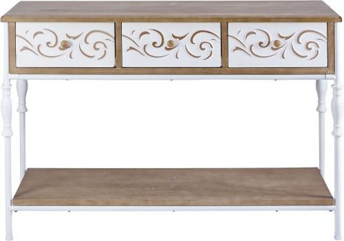 Консоль с 3 ящиками и полкой 120х40х80см
