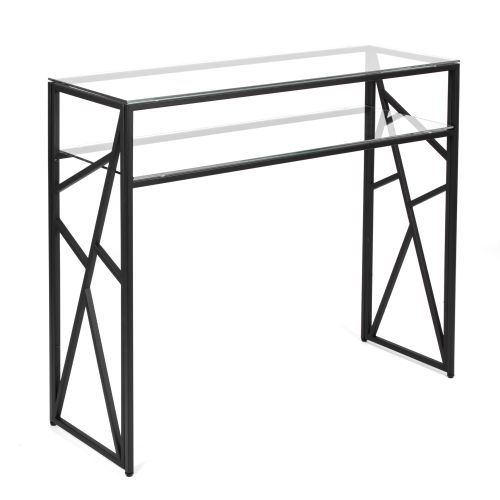 Консольный стол 1091-CB clear черный муар AllConsoles 100x35x80
