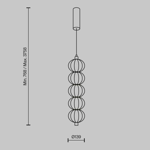 Подвесной светильник Maytoni MOD216PL-L10G3K фото 18