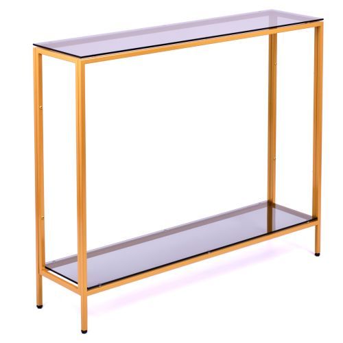 Консольный стол 1082-CG grey золотой AllConsoles 100x25x80