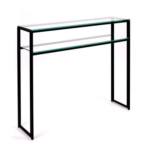 Консольный стол 1042-CB clear черный муар AllConsoles 100x25x80
