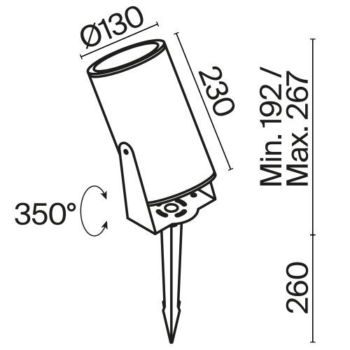 Ландшафтный светильник Outdoor O050FL-L30W3K фото 7
