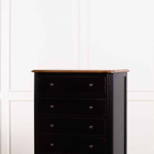 GS48-BLACK Комод высокий черный 120*45*75 см фото 6