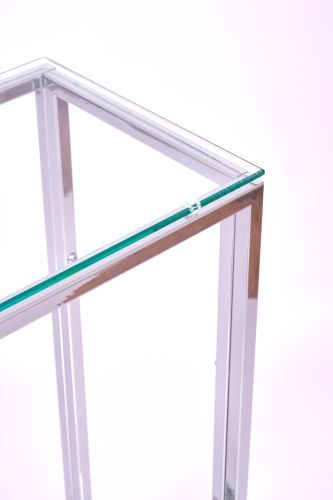 Консольный стол 1082-CS clear серебряный AllConsoles 100x25x80 фото 2