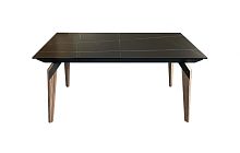 Стол обеденный раскладной Лацио MC20022DT, 160(210)х90х76 см, черный мрамор
