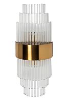 92EL-YG59021G-2W Бра латунь, стекло прозр. 20*10*h.50см