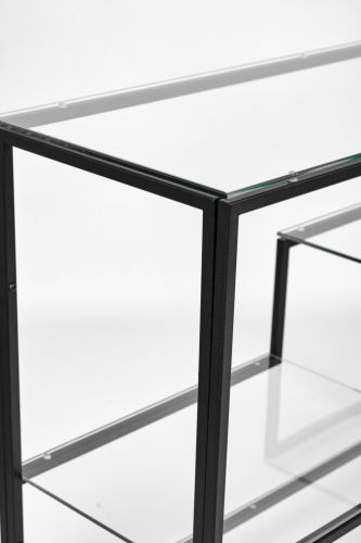 Консольный стол 1011-CB clear черный муар AllConsoles 100x35x80 фото 2