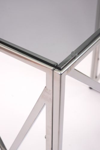 Консольный стол 1053-CS grey серебряный AllConsoles 80x35x80 фото 3