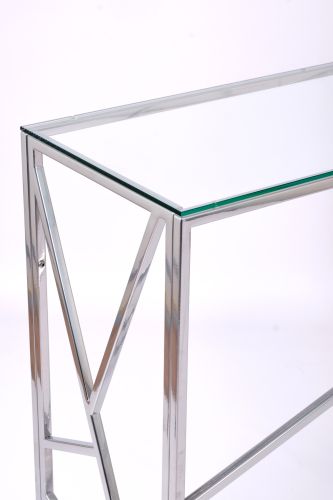 Консольный стол 1051-CS clear серебряный AllConsoles 100x35x80 фото 7