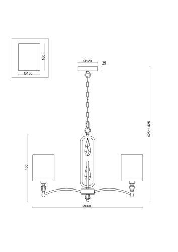 Подвесной светильник Freya FR1007PL-05BS фото 3