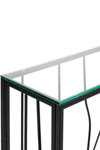Консольный стол 1022-CB clear черный муар AllConsoles 100x25x80 фото 2
