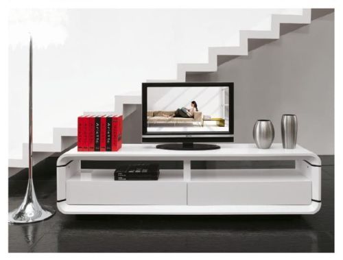 ТВ-тумба Opus белый, два ящика, глянцевая эмаль 180*45*h45 см фото 2