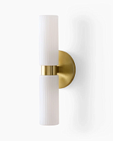 Золотое бра с белым плафоном Батлер