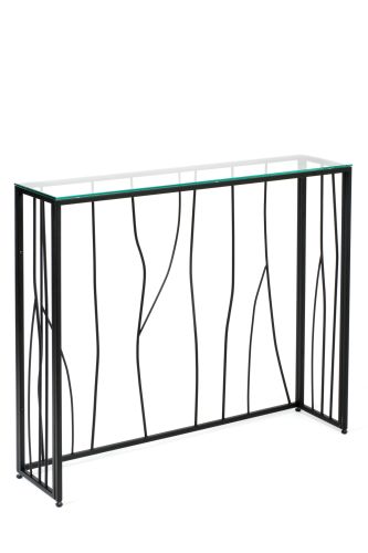 Консольный стол 1022-CB clear черный муар AllConsoles 100x25x80 фото 8